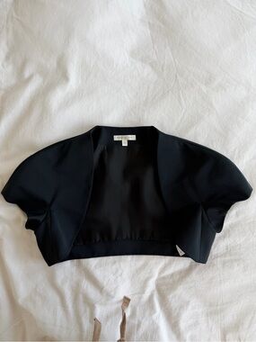 PAULE KA Black Cropped Bolero Shrug